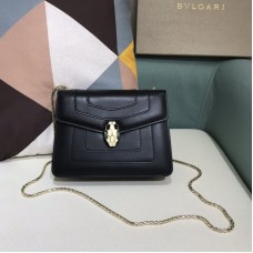 Bvlgari Serpenti Forever Calf leather Crossbody Bag 34559 Black