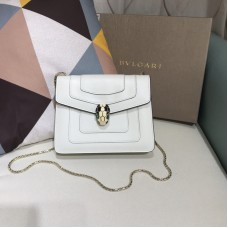 Bvlgari Serpenti Forever Calf leather Crossbody Bag 34559 White