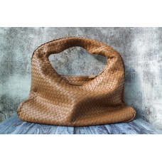 Bottega Veneta Intrecciato Leather Shoulder Bag 5693 Brown