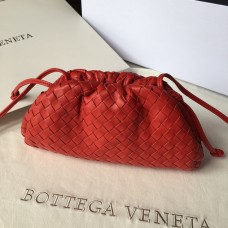 Bottega Veneta The Mini Pouch Lambskin Red