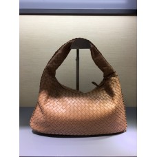 Bottega Veneta Lambskin Shoulder Bag 5091 Caramel