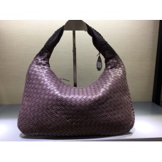 Bottega Veneta Lambskin Shoulder Bag 5091 Dark Purple