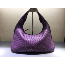 Bottega Veneta Lambskin Shoulder Bag 5091 Purple