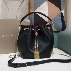 Bvlgari Serpenti Forever Bucket Bag B287614 Black