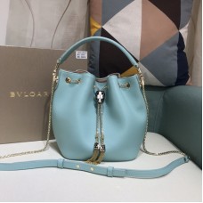 Bvlgari Serpenti Forever Bucket Bag B287614 Light Blue