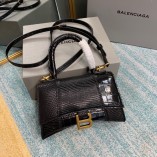 Balenciaga Women's Hourglass Top Handle Bag in Black