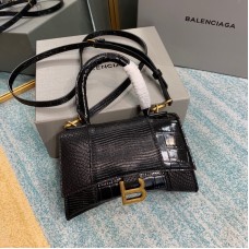 Balenciaga Women's Hourglass Top Handle Bag in Black