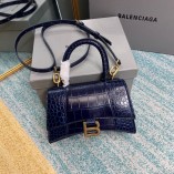 Balenciaga Women's Hourglass Top Handle Bag in Dark Blue