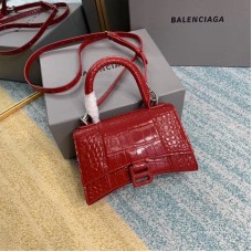 Balenciaga Women's Hourglass Top Handle Bag in Red