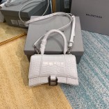 Balenciaga Women's Hourglass Top Handle Bag in White