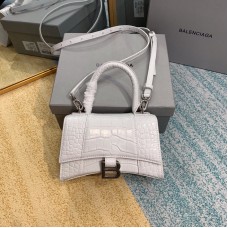 Balenciaga Women's Hourglass Top Handle Bag in White