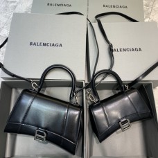 Balenciag Hourglass Bag In Black/S