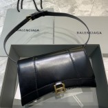 Balenciag Hourglass Multibelt Handbag In Black