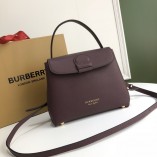 Burberry Full Grain leather Tote Bag 6181/purple