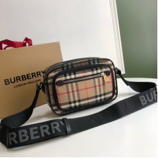 Burberry Vintage Check and Leather Crossbody Bag