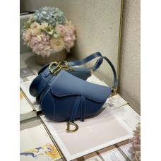 Dior Saddle Bag Calfskin Indigo Blue Gradient