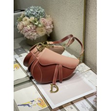 Dior Saddle Bag Calfskin Indigo Pink Gradient