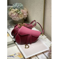 Dior Saddle Bag Calfskin Indigo Rose red Gradient