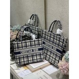 Dior Book Tote Check'n'Dior Embroidery 1286 Blue