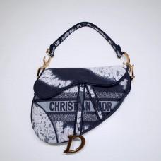 Dior Oblique Saddle Bag Embroidery Whirlwind