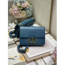 Dior 30 Montaigne Bag Dark Blue Box Calfskin