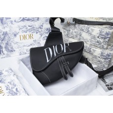 Dior Homme Saddle Bag Black With Dior Logo