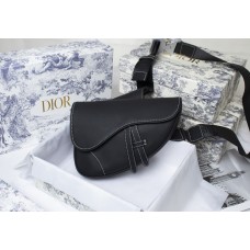 Dior Homme Saddle Bag Black with Embroidery Skull Bee