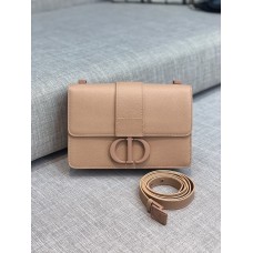 Dior 30 Montaigne Bag Ultramatte Grained Calfskin In Apricot