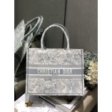 Dior Book Tote Toile de Jouy Portofino Embroidery Light Blue