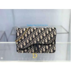 Dior Saddle Wallet Oblique Jacquard