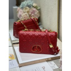 Dior Medium Dioramour Caro Bag Heart pattern calfskin Red