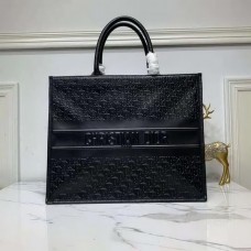 Dior Book Tote Dior Oblique Embossed Calfskin 41cm Black