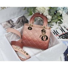 Dior My ABCDior Bag  Gradient Cannage Lambskin M0538 in Pink