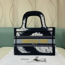 Dior Mini Book Tote  Around the World Black Interstellar