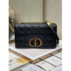 Medium Dior Caro Bag  Supple Cannage Calfskin M9241 Black