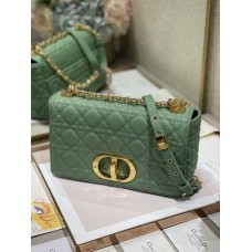 Medium Dior Caro Bag  Supple Cannage Calfskin M9241 Green