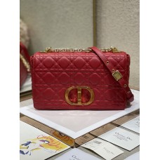 Medium Dior Caro Bag  Supple Cannage Calfskin M9241 Red