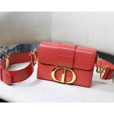 Dior 30 Montaigne Mini Box Calfskin Pink Red