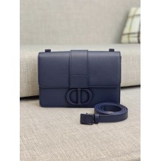 Dior 30 Montaigne Bag Ultramatte Grained Calfskin In Dark Blue