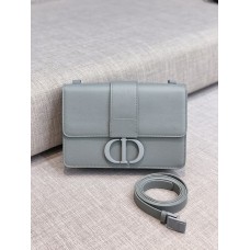 Dior 30 Montaigne Bag Ultramatte Grained Calfskin In Grey