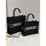 Dior Book Tote Velvet Black Rhombus