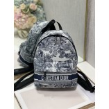 Dior travel Backpack Blue Toile de Jouy Reverse Technical Fabric