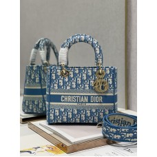 Dior Medium Lady D-Lite Bag Light Blue