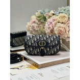 Dior Bobby East-West Bag Blue Oblique Embroidery