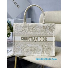 Dior Book Tote Bag Platinum Tiger