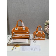 Dior Vibe Classic Bowling Bag Orange