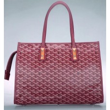 Goyard Goyardine Marquises Tote Wine Red