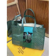 Goyard 2020 SS The Villette Tote French bulldog Green