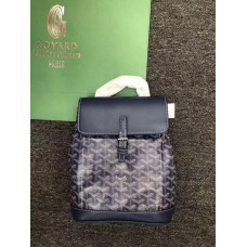 Goyard Alpin Coated MM Canvas Backpack Dark Blue