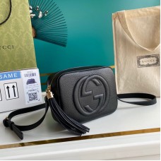 Gucci Soho Disco Shoulder Bag 308364 Leather In Black